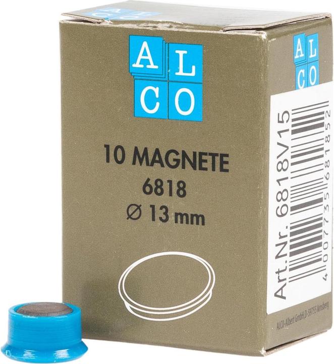 Image du produit Alco Aimant 13 x 7 mm (Ø x H) 13mm 0,1kg bleu foncé 10 pcs/paquet (10 x)