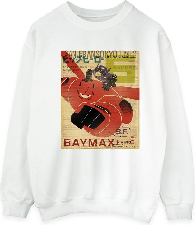 Disney Big Hero 6 Baymax Flying Baymax Newspaper Sweatshirt