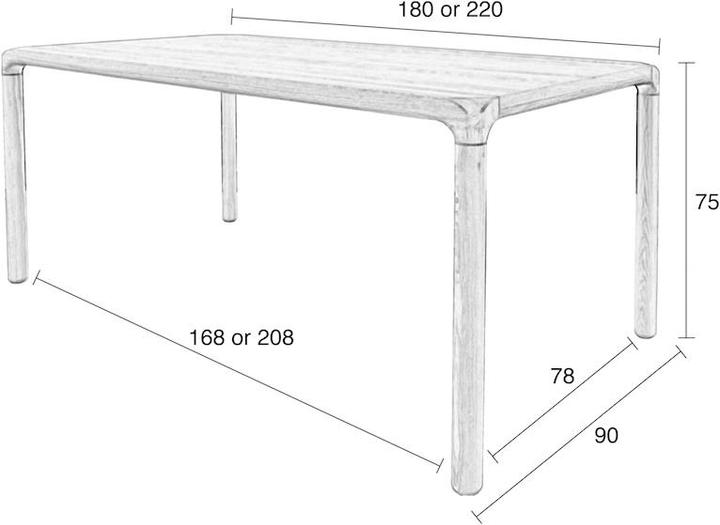 Actual product image Zuiver Storm (220 x 90 x 75 cm)