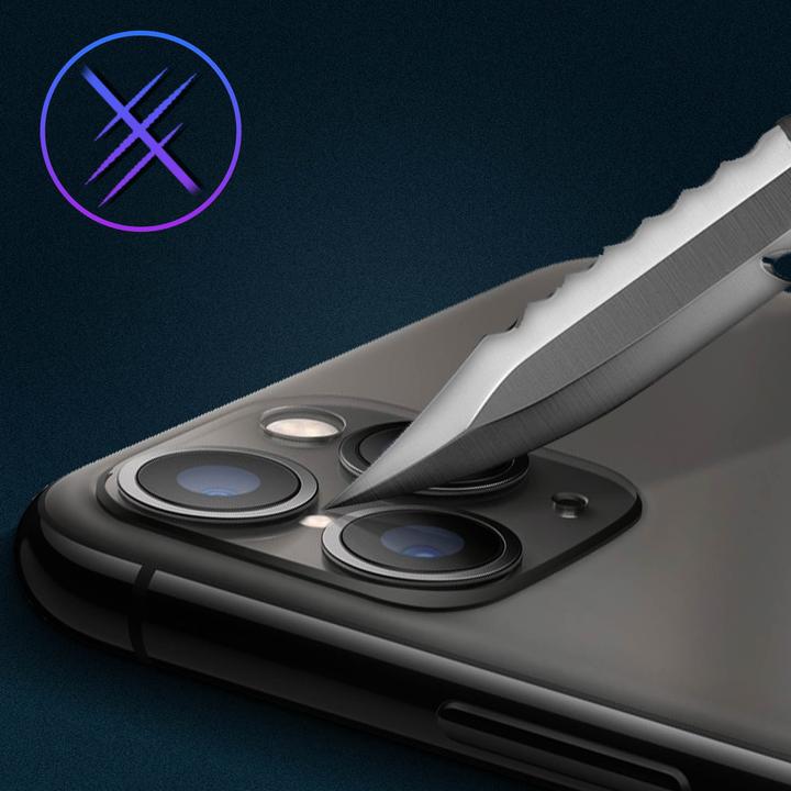 Actual product image Avizar Apple iPhone 11 Pro black fake camera sticker for the glass rear camera (1 Piece, Apple iPhone XS Max)