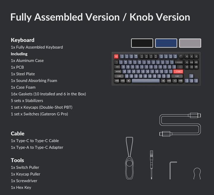 Immagine prodotto Keychron Q3 Knob Version (US, Cablato)