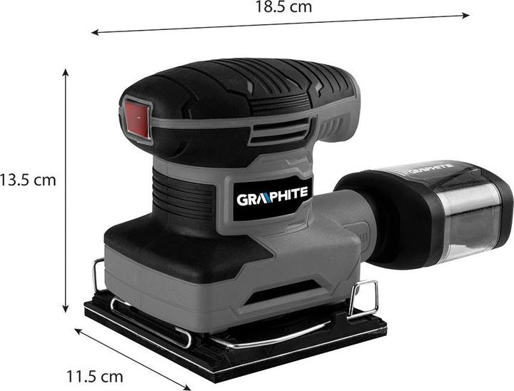 Image du produit Graphite Broyage de particules 240 W, 110 x 100 mm Pied (Ponceuse vibrante, 240 W)