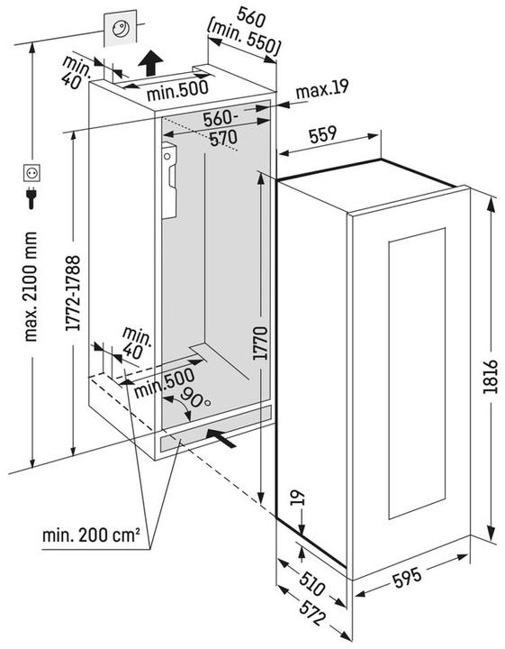 Image du produit Liebherr Armoire de mise en température des vins encastrable