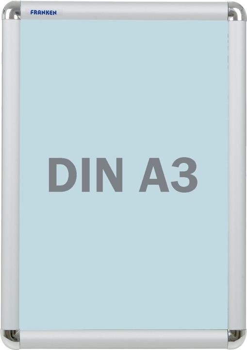 Immagine prodotto Franken Cornice per poster DIN A3, profilo di 25 mm cornice a scatto in alluminio anodizzato argento (A3)