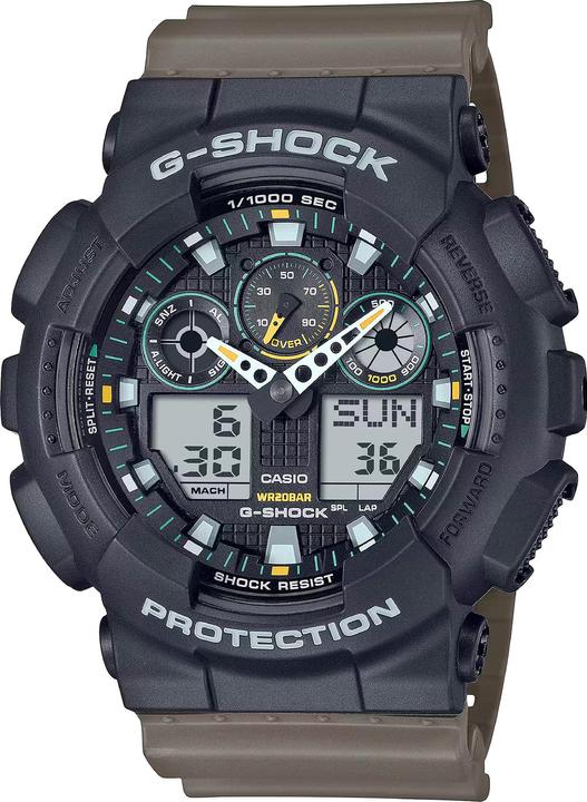 Casio GA-100TU-1A3ER (Chronograph, Digitaluhr, 51 mm)