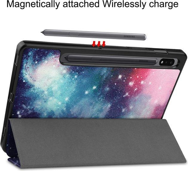 Actual product image MU Style Triple folding cover with pattern (Galaxy Tab S7)