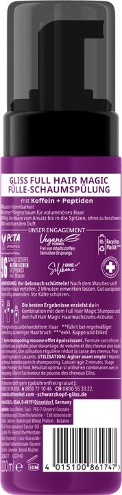 Actual product image Gliss foam conditioner Full Hair Magic (200 ml)