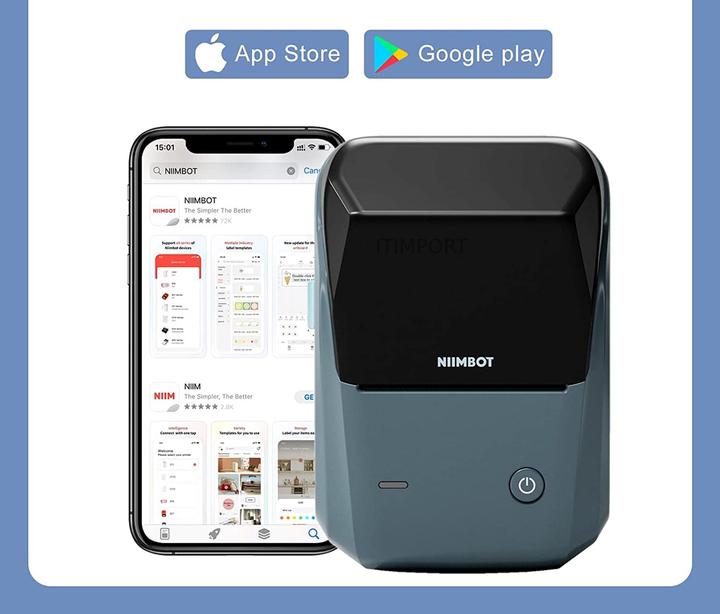 Produktbild Niimbot B1 wireless label printer (LakeBlue) (41209 dpi)