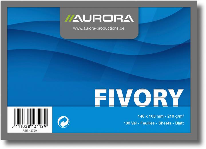 Aurora Schede di indice A6 foderate (A6, 205 g/m², 100 x)