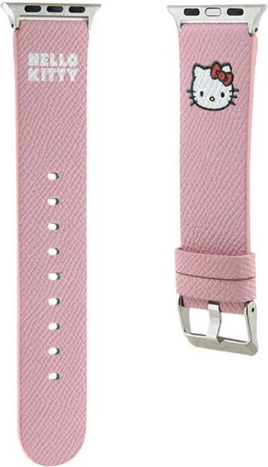 Produktbild Hello Kitty Pasek HKAWMPGKHP Apple Watch 38/40/41mm różowy/pink strap Kitty Head (40 mm, 41 mm, 38 mm, Edelstahl, Kunstleder)