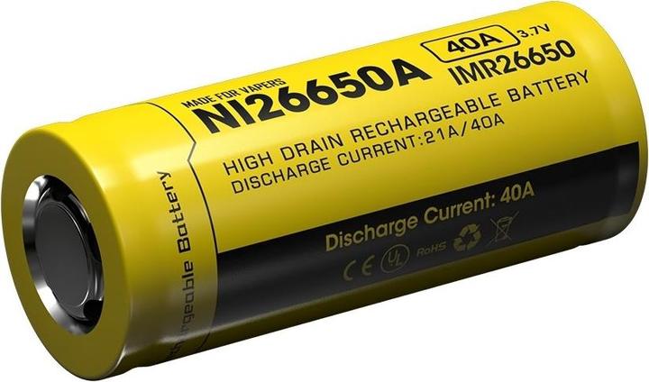 Actual product image Nitecore 26650 IMR battery 4200mAh/40A