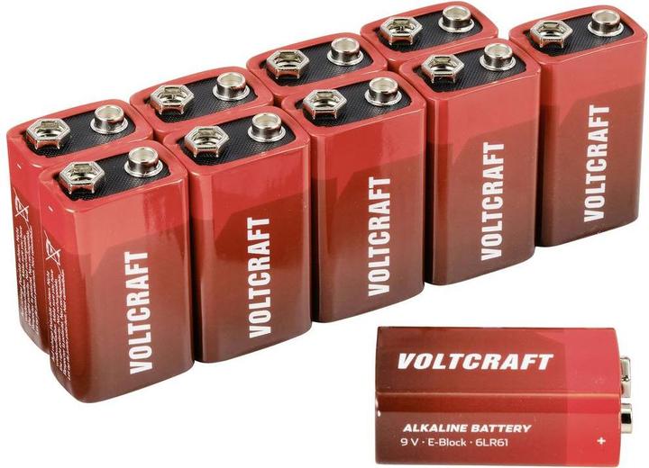 Voltcraft 6LR61 (10 Stk., 9V Block, 550 mAh)