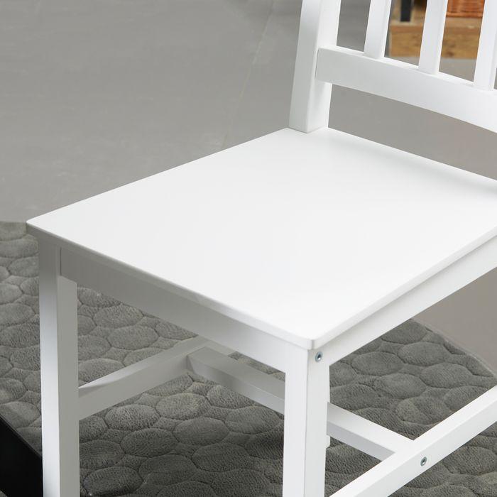 Produktbild Swisshandel24 Esszimmerstuhl 4er Set, Kiefer, Weiss