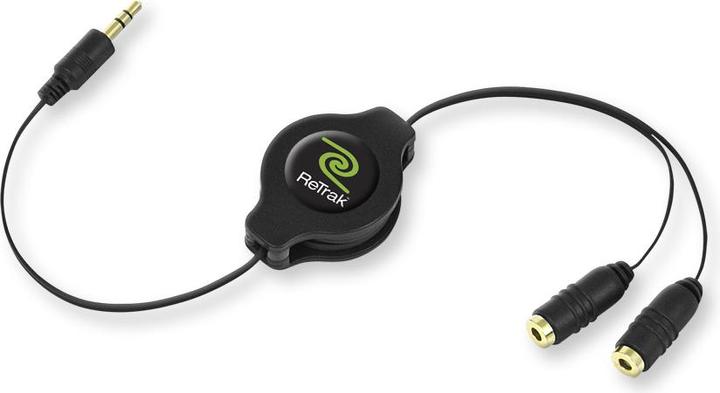 Image du produit ReTrak Séparateur de casque rétractable (1m, Jack 3.5mm)