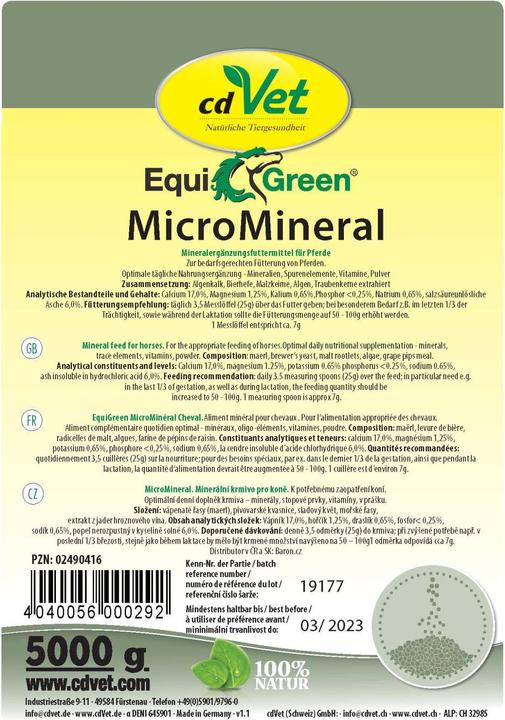 Immagine prodotto cdVet EquiGreen MicroMineral (1 x, 1000 g)