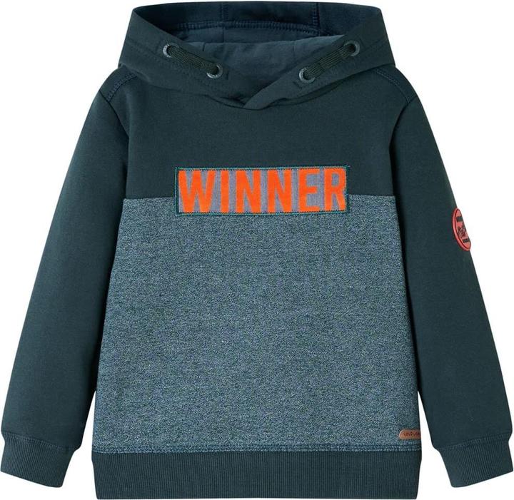 VidaXL Kinder-Kapuzenpullover Dunkelgrün 128,Material: 92 (128)
