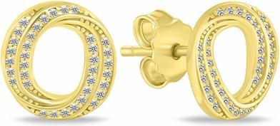 Brilio Silver - Sparkling silver earrings with zircons EA1051WP