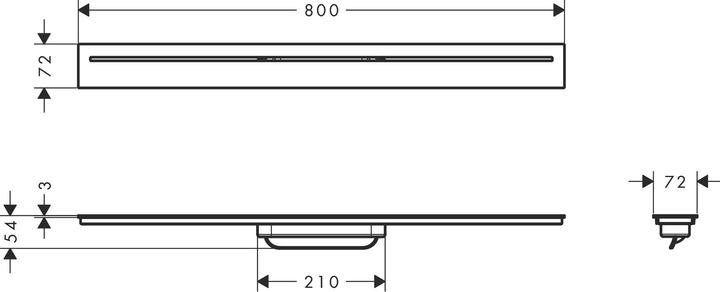Produktbild Axor Drain Fertigset Durschrinne, 800mm, 42521 (800 mm)