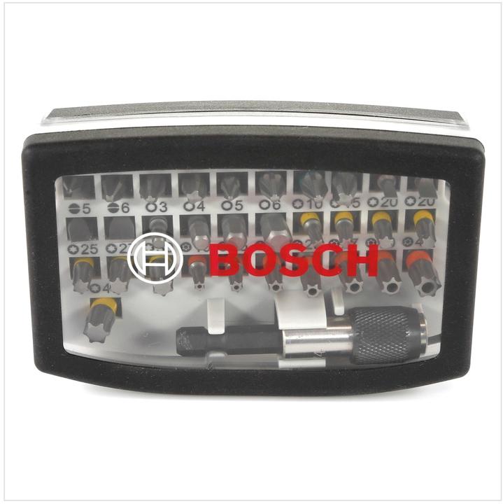 Produktbild Bosch Professional Zubehör Bits-Satz mit Klingenhalter (Kreuz Phillips PH M1, Kreuz Phillips PH M2, Kreuz Pozidriv PZ M1, Kreuz Pozidriv PZ M2, Kreuz Phillips PH M3, Kreuz Pozidriv PZ M3, Innensechsrund TX mit Loch M10, Innensechsrund TX mit Loch M20, Innensechsrund TX Mit Loch M25, Innensechsrund TX mit Loch M27, Innensechsrund TX mit Loch M30)