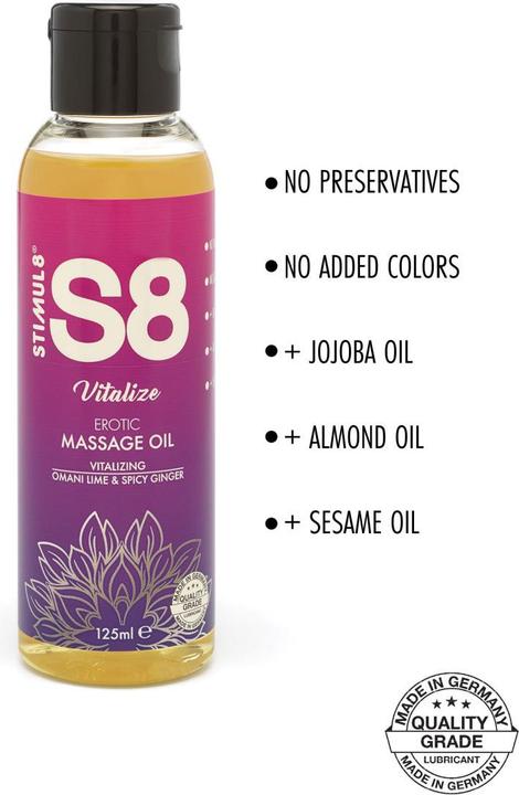 Image du produit Stimul8 S8 Huile de massage 125ml (125 ml)