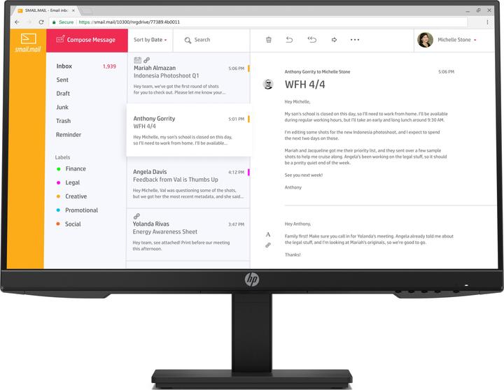 Actual product image HP P24h G4 (1920 x 1080 pixels, 23.80")