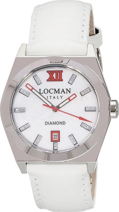 Locman Italy Damenuhr Stealth mit Diamanten weiss Ref. 0203 (Analoguhr, 38 mm)