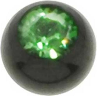 Immagine prodotto Bijouteria Chiusura piercing (Rivestimento PVD (nero), Acciaio chirurgico 316L, Cristallo premium)