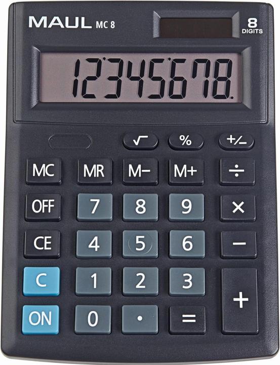 Actual product image Maul Calculator MC8 Black (Solar cells)