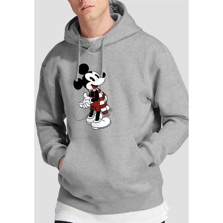 Actual product image Disney Mens Mickey Mouse Scarf Christmas Hoodie (XL)