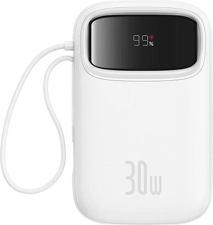 Immagine prodotto Baseus QPow 2 10000mAh 30W powerbank (bianco) (10000 mAh, 30 W, 37 Wh)