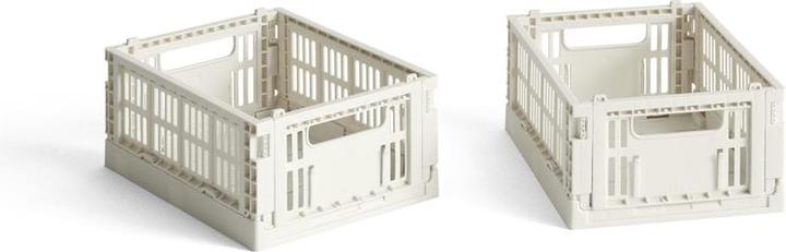 HAY Set of 2 Colour Crate Mini - Off White