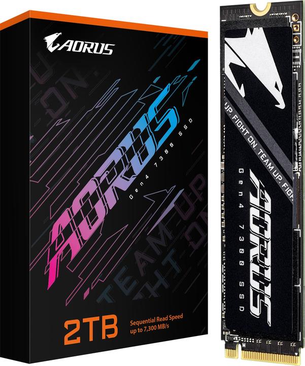 Actual product image Gigabyte AORUS Gen4 7300 SSD 2TB (2000 GB, M.2 2280)