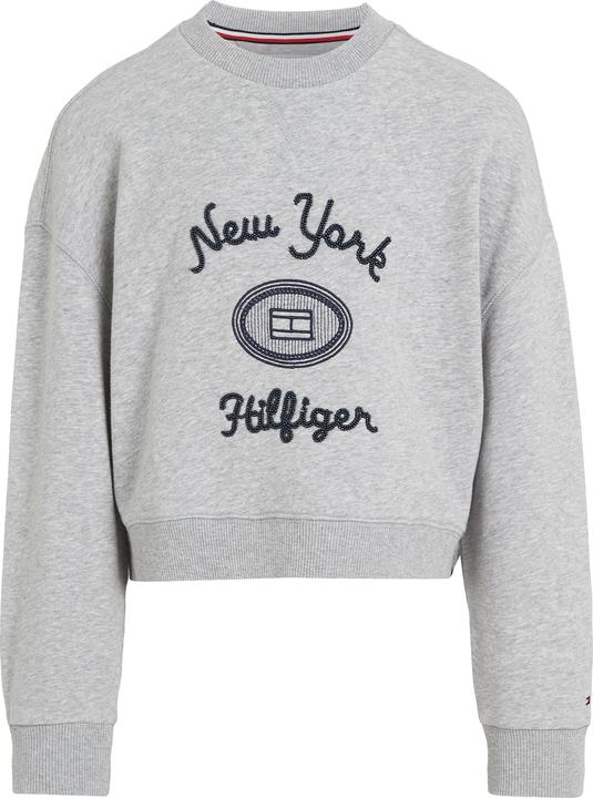Tommy Hilfiger Kids NY Geborduurde Sweater - Girls - Grijs - 10 jaar (10)