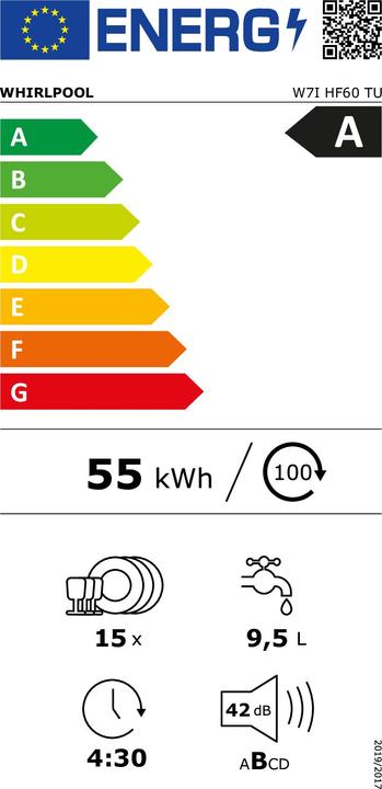 Energie-Label Whirlpool W7I HF60 TU MaxiSpace