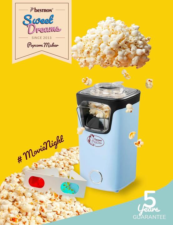 Image du produit Bestron Appareil à pop-corn, bleu