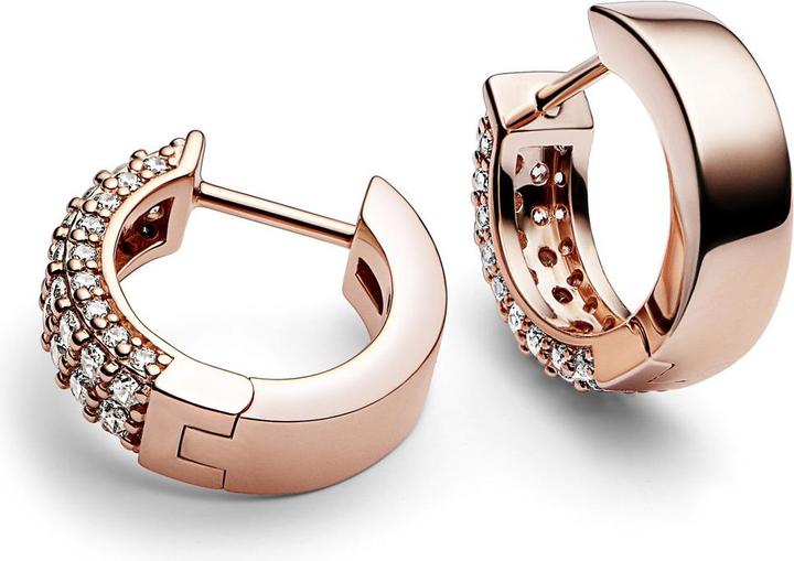 Produktbild Pandora Timeless Doppelreihige Pavé Ohrringe - 282622C01 (Metall, rosevergoldet)