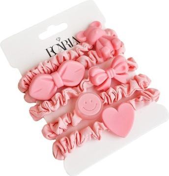Ecarla Hair Elastics Pink 5Pcs.