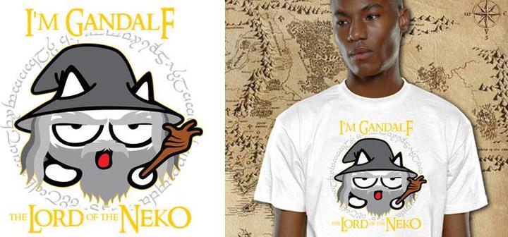Actual product image Neko Wear Neko T- Neko Gandalf white (XL)