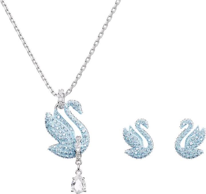 Swarovski Iconic Swan Set Cygne bleu (Métal Swarovski)