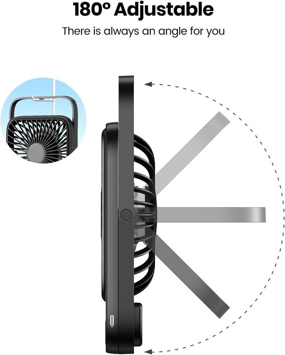 Produktbild TOPK 2er-Pack Tischventilator mit Akku (40 dB)