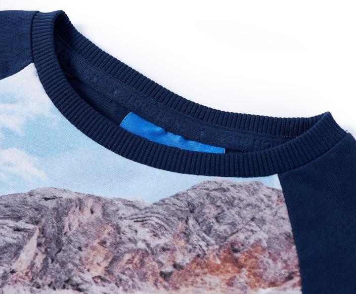 Immagine prodotto VidaXL Camicia a maniche lunghe per bambini blu navy 140,Materiale: 100 (140)