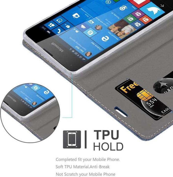 Image du produit Cadorabo Couverture look jeans Book (Microsoft Lumia 550)