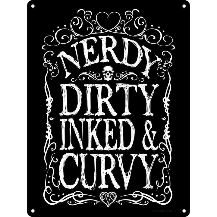 Produktbild Grindstore MiniBlechschild Nerdy Dirty Inked & Curvy (15 x 20 cm)