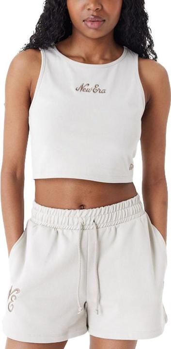 New Era Ladies Cropped Tank Top stone beige - XL (XL)