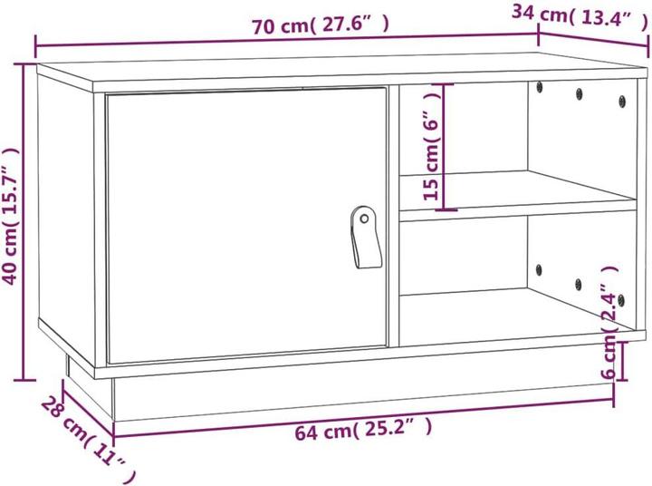 Actual product image VidaXL Lainey (70 x 34 x 40 cm)