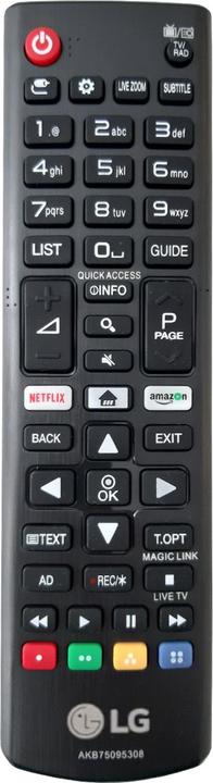 LG Original remote control AKB75095308 for Smart TV - UJ series - Netflix & Amazon Video direct buttons (Device-specific remote control, Infrared)