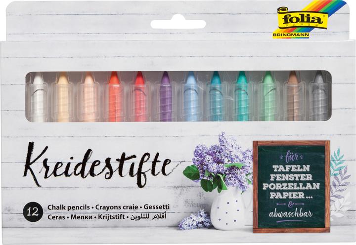 Folia Kreidemarker 12er Set (Multicolor, 2 mm, 12 x)