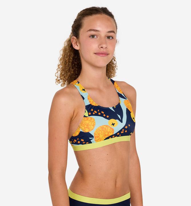 Image du produit Nabaiji Haut de maillot de bain natation Fille - 100 Vega hotu orange vert (140)