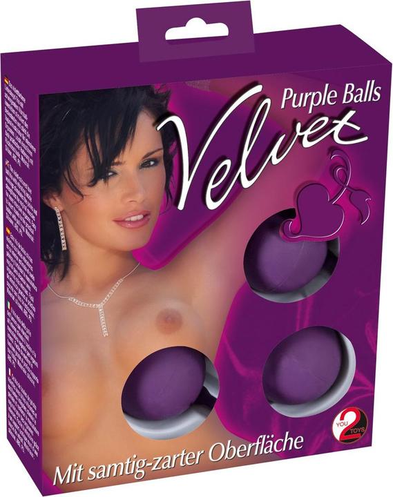 Actual product image You2Toys Velvet Balls Purple