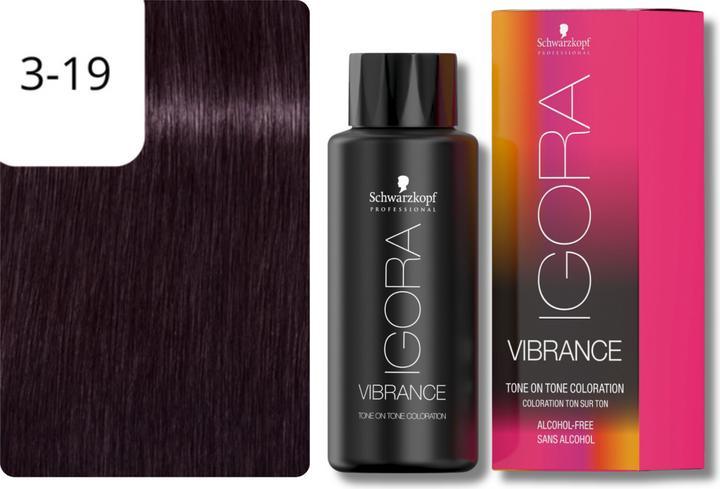 Produktbild Schwarzkopf Professional IGORA Vibrance Haartönung NEU (3-19 Dunkelbraun Cendré Violett)